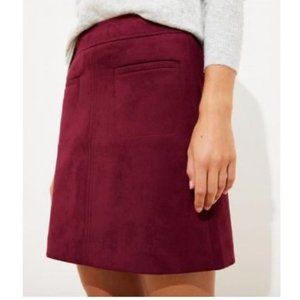 LOFT Faux Suede Shift Skirt
